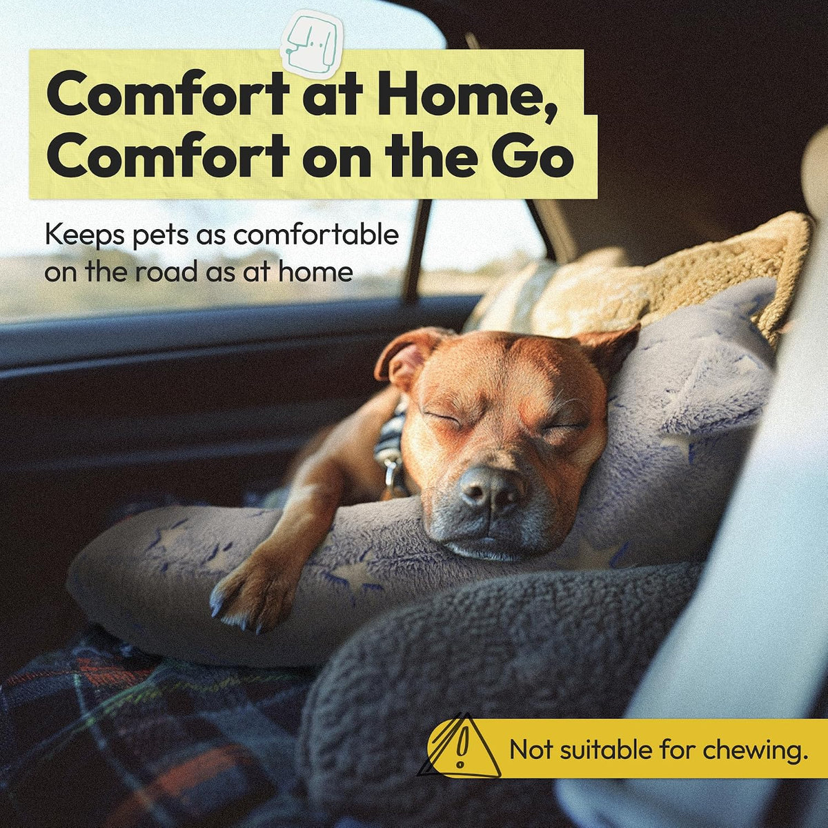 Dog Calming Pillow, Glow in The Dark Dog Put Head on, Soft Question Mark Pillows for Dogs, Kids, Adults, Washable Dog Be