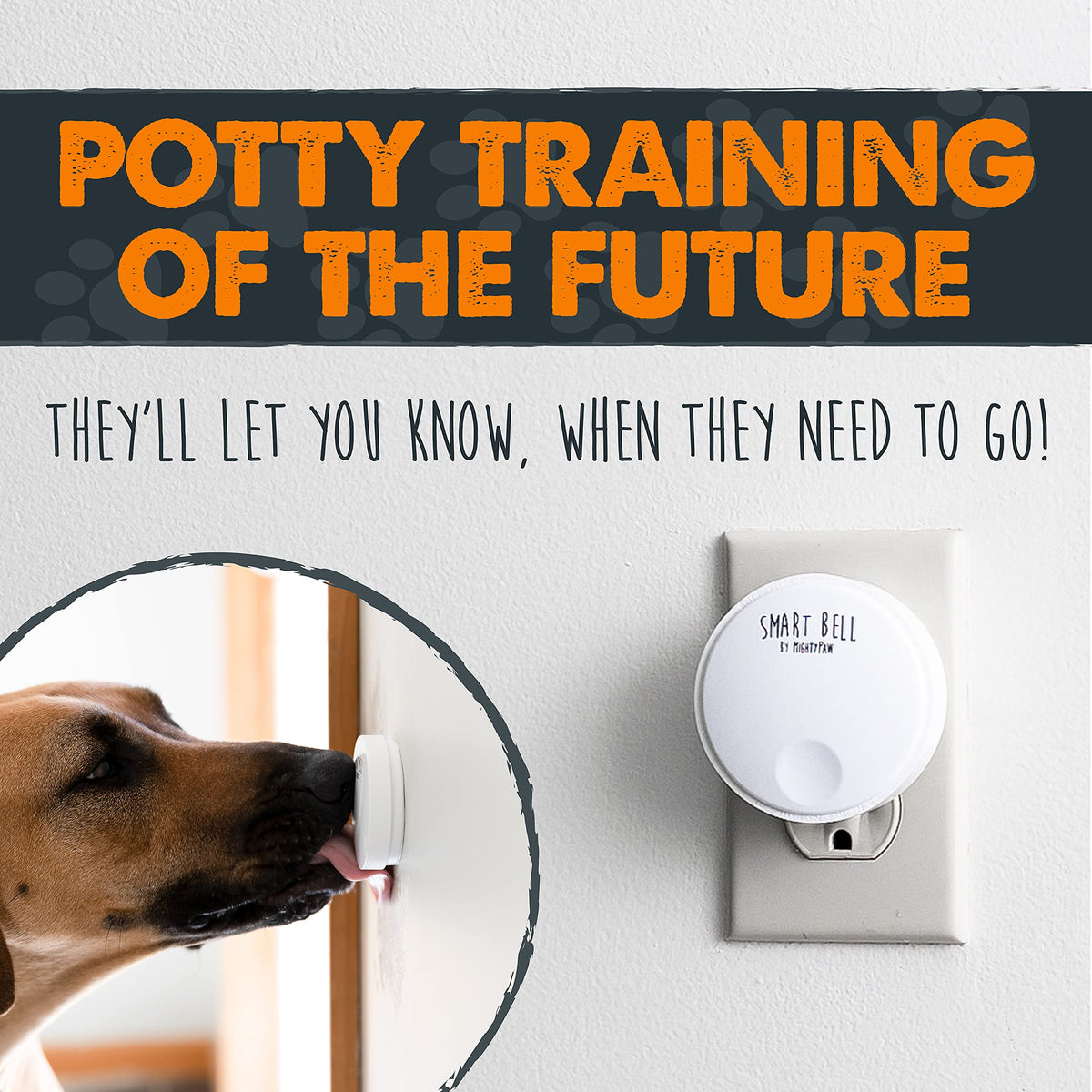 Mighty Paw Smart Bell 2.0 Dog Door Bell for Potty Training Dogs & Puppies