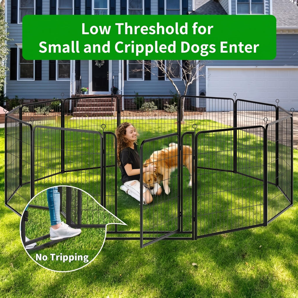 Kfvigoho Dog Playpen Outdoor Extra Wide 12 Panels Heavy Duty Dog Fence 40"