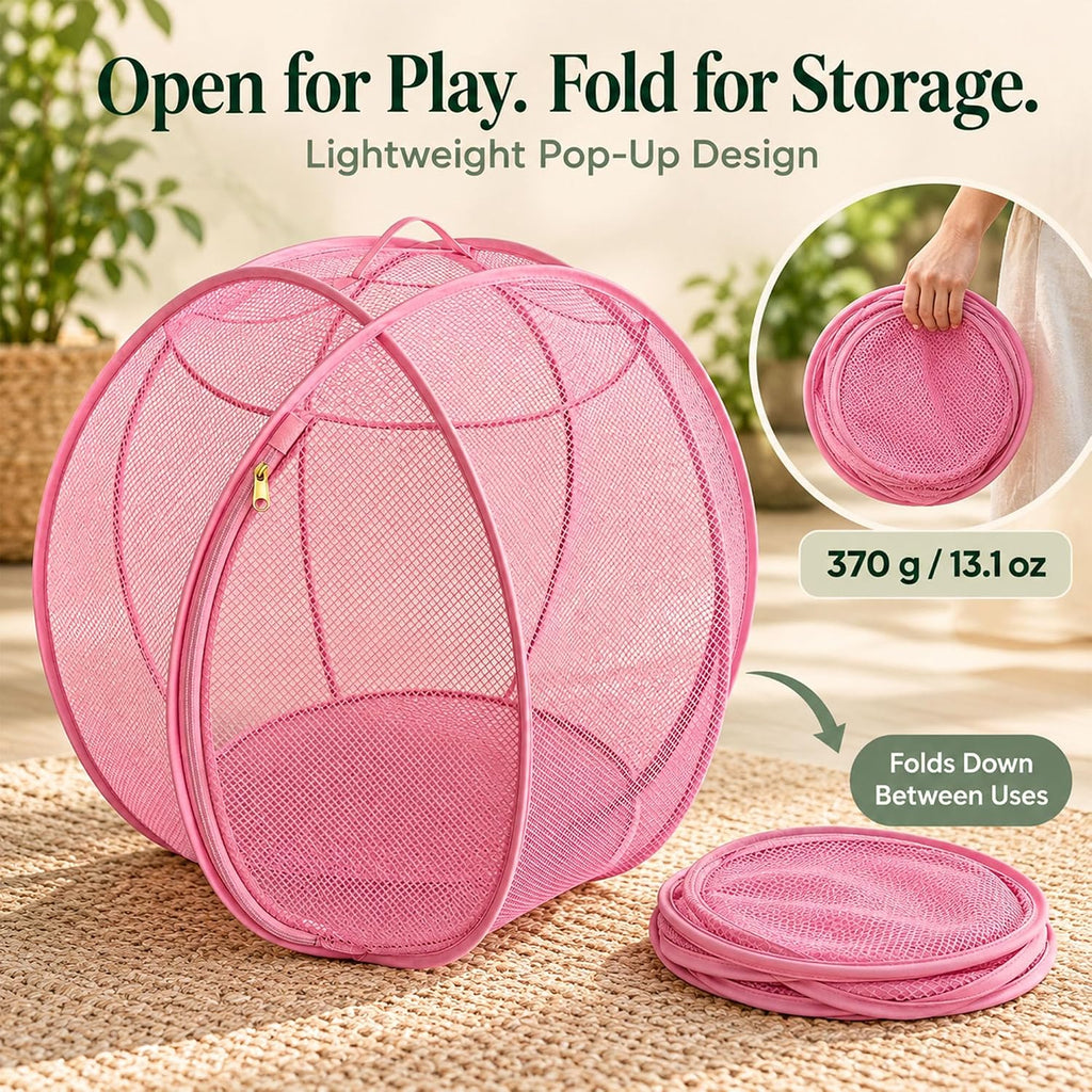 Cat Hamster Ball for Outside, Pop-Up Rolling Cat Playpen (Black)