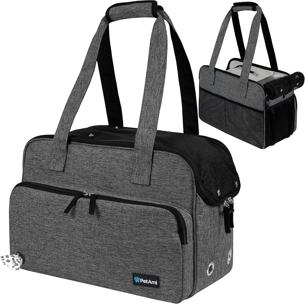 PetAmi Small Dog Purse Carrier, Airline Approved Soft Sided Tote, Polka Dot