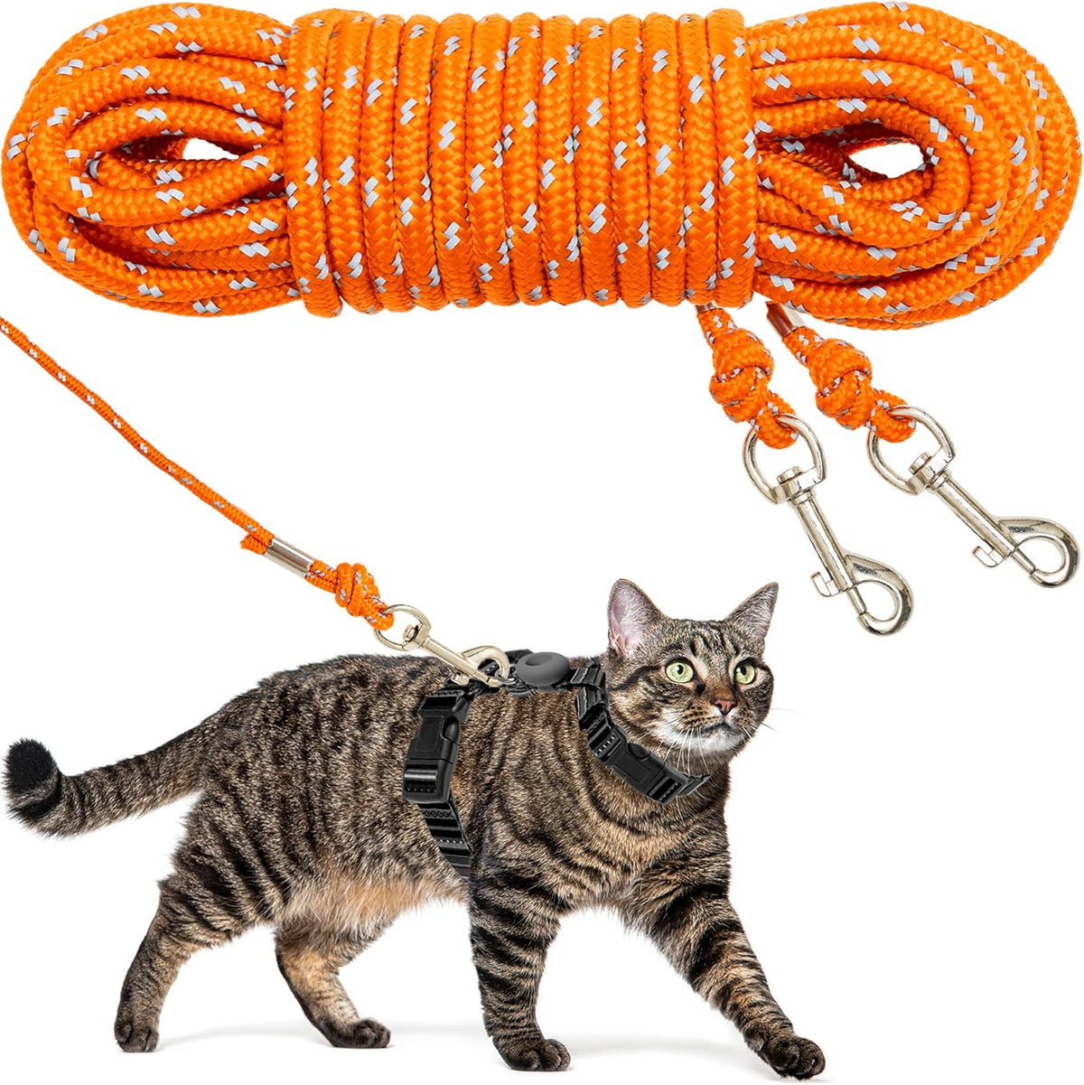 Long Cat Leash Reflective Pet Rope for Yard Walking Training Outdoor Use