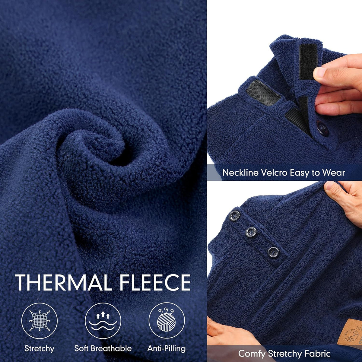 FLeece Dog Pajamas Warm Dog Coats for Small Dogs Onesie, Navy, S