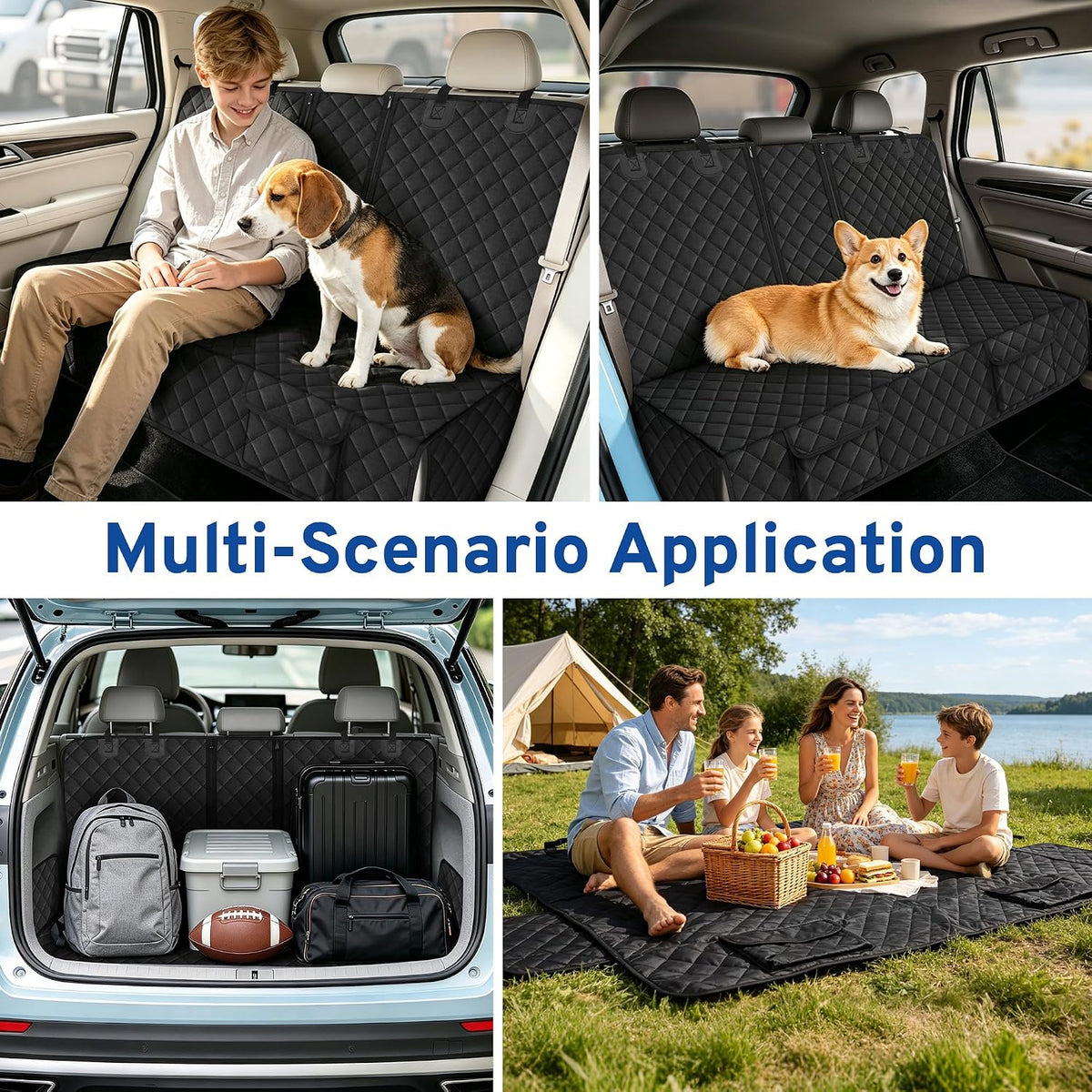 Dog Car Back Seat Cover Protector for Toyota 4Runner Highlander 2027-2000