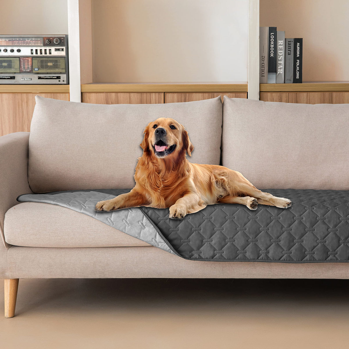 gogobunny Waterproof Blanket, Couch Covers for Dogs, Reversible Protector