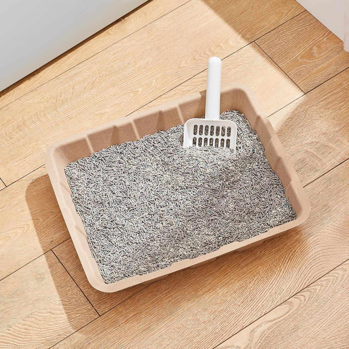 Vealind Disposable Litter Boxes for Cats Cardboard Cat Litter Trays Cat Travel Toilet Litter Pan Liners Kitty and Small 