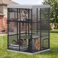Large 3 -Tier Catio Outdoor Cat Enclosures Weatherproof, 51" H