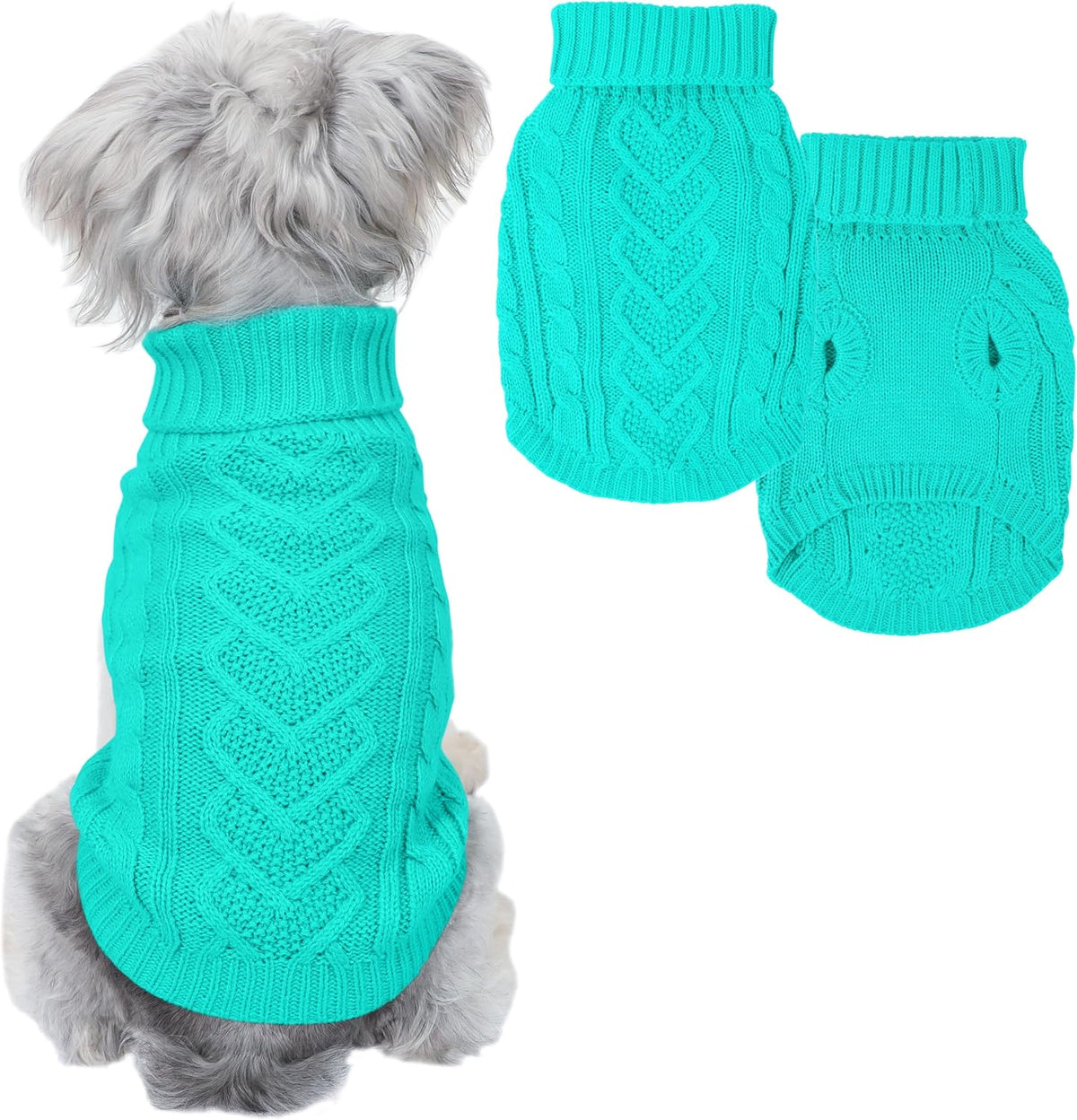 Dog Sweaters for Small Dogs Knit Small Dog Sweater Warm Winter Dog Clothes Girl Turtleneck Puppy Sweater Sleeveless Chih