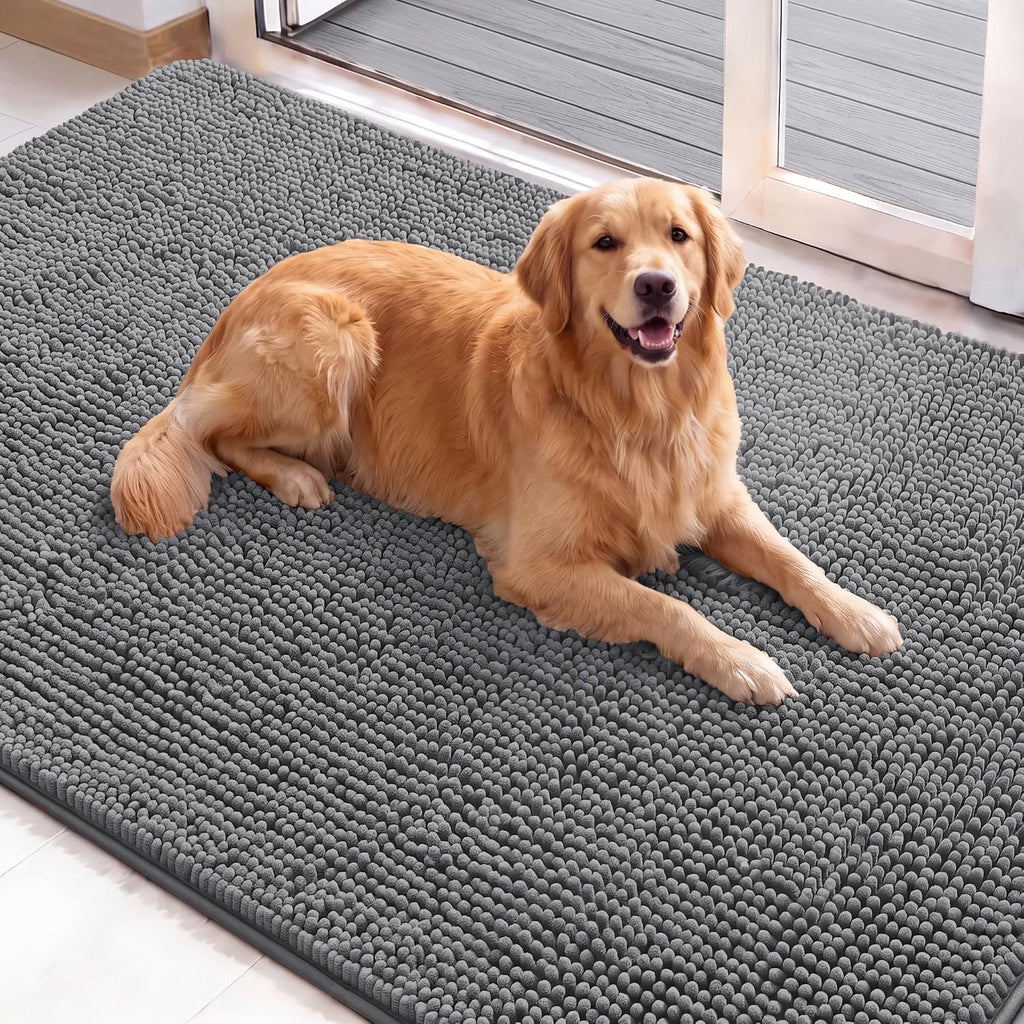 H.VERSAILTEX Dog Door Mat for Muddy Paws, Super Absorbent Mud Mat 30" x 48"