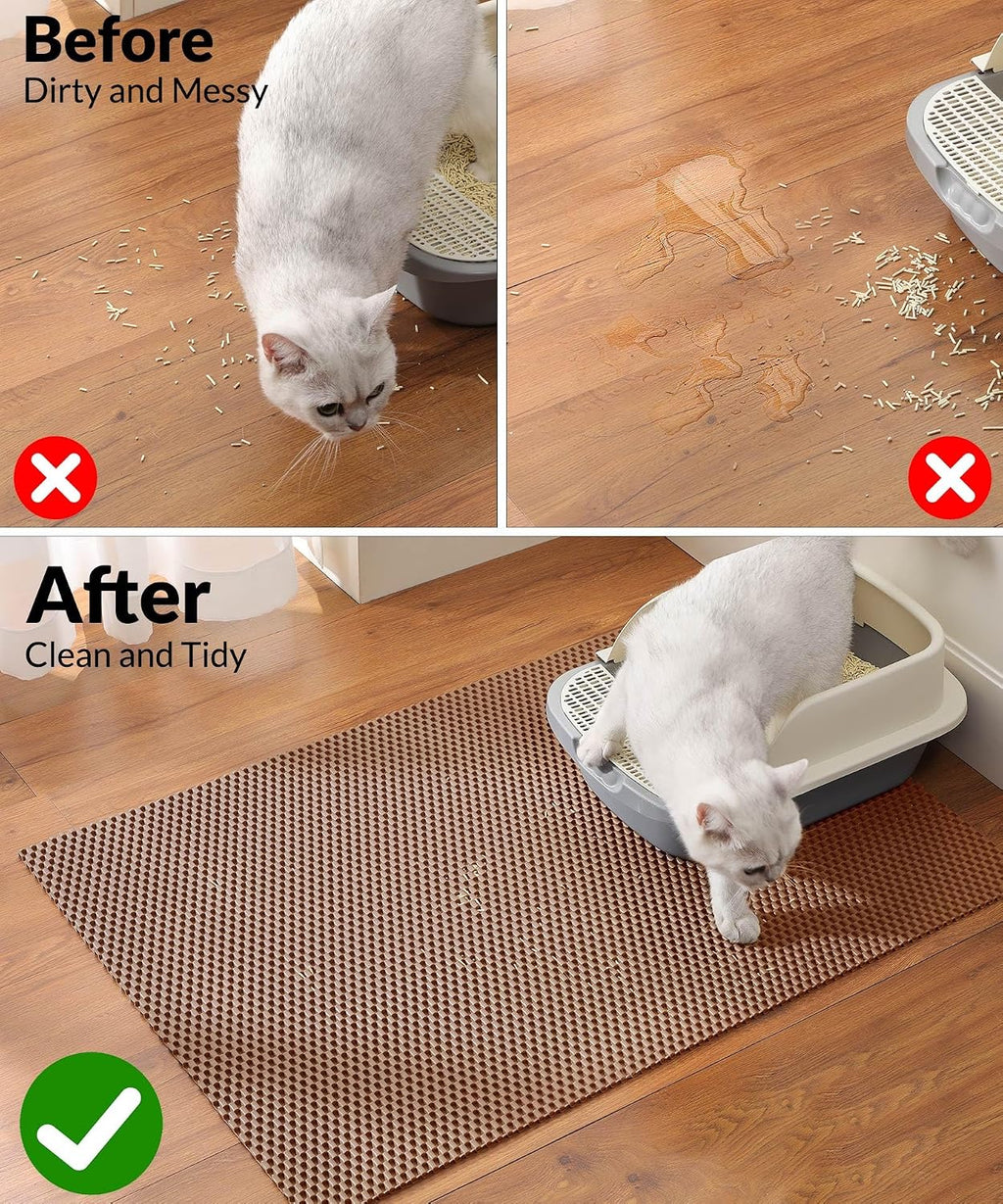 Cat Litter Mat - Cut to Fit Any Place, 35"x23" Litter Trapping Mat