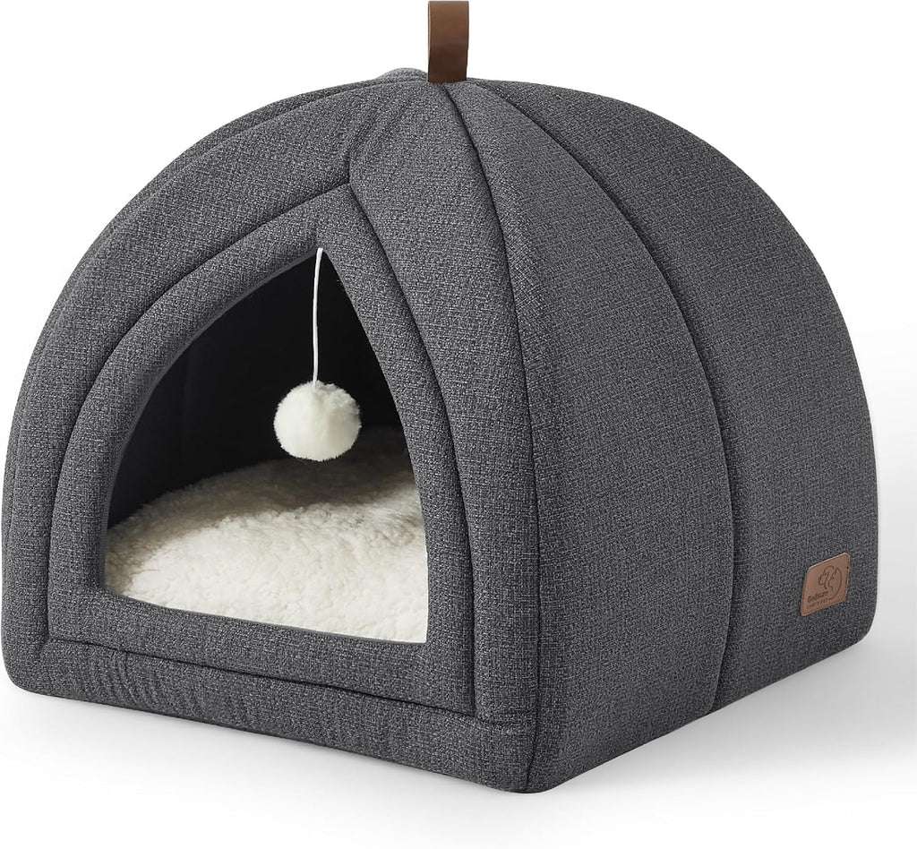 Bedsure 2in1 Cat Beds for Indoor Cats Cave for Kitten with Washable Pillow