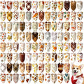 Huhumy 100 Pcs Thanksgiving Fall Dog Bandanas Bulk Fall Bandana for Dogs