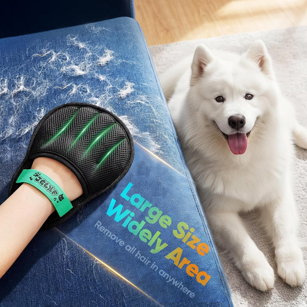 Pet Hair Removal Glove for Cat & Dog, Electrostatic Pet Hair Remover Tool