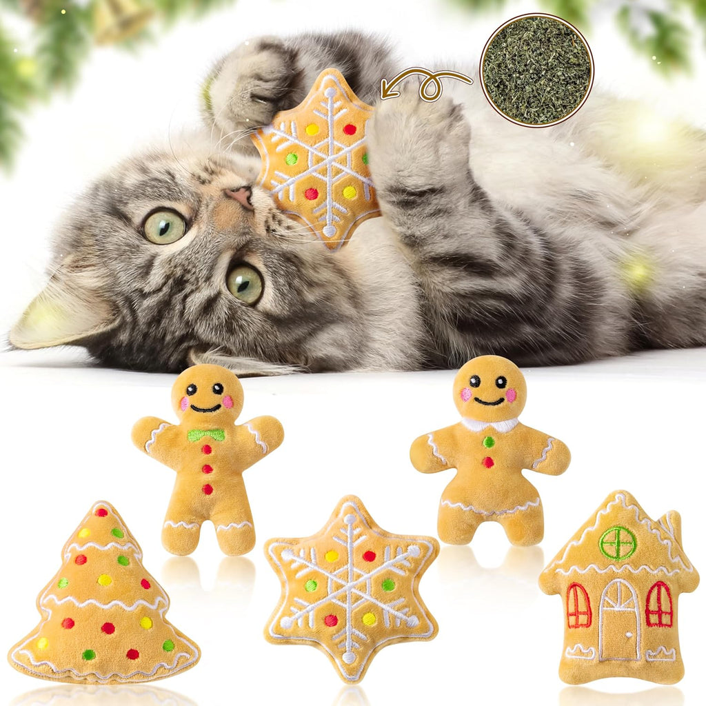 Catnip Toys for Cat - 5Pcs Dino Nuggets Cat Toy, Indoor Kitten Chew Bite Kick Dinosaur Chicken Nugget Catmint Interactiv