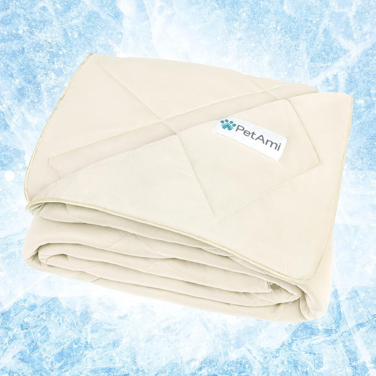 PetAmi Cooling Dog Blanket Lightweight Soft for Large Pet Cat, 40x60 Beige