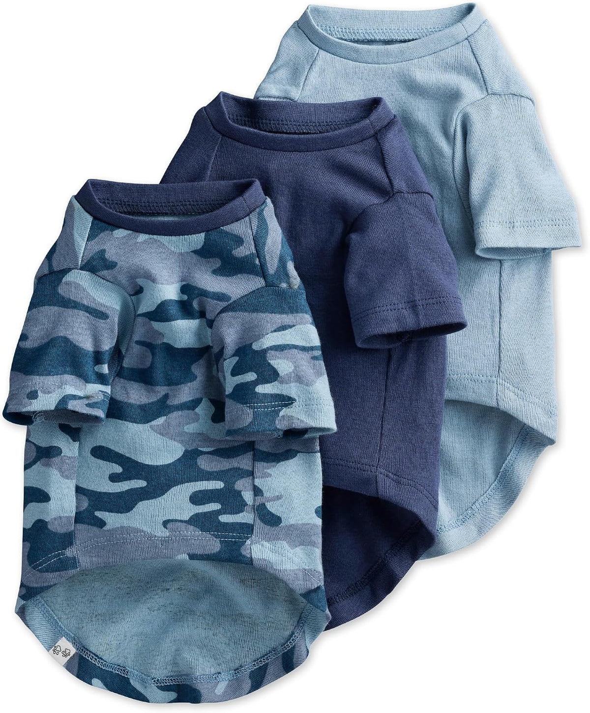 Pet Passion Toby 3-Pack 100% Organic Cotton Dog Short Sleeve T-Shirt Pet Tees for All Breeds, Gray Ombre, Large (40-60 l
