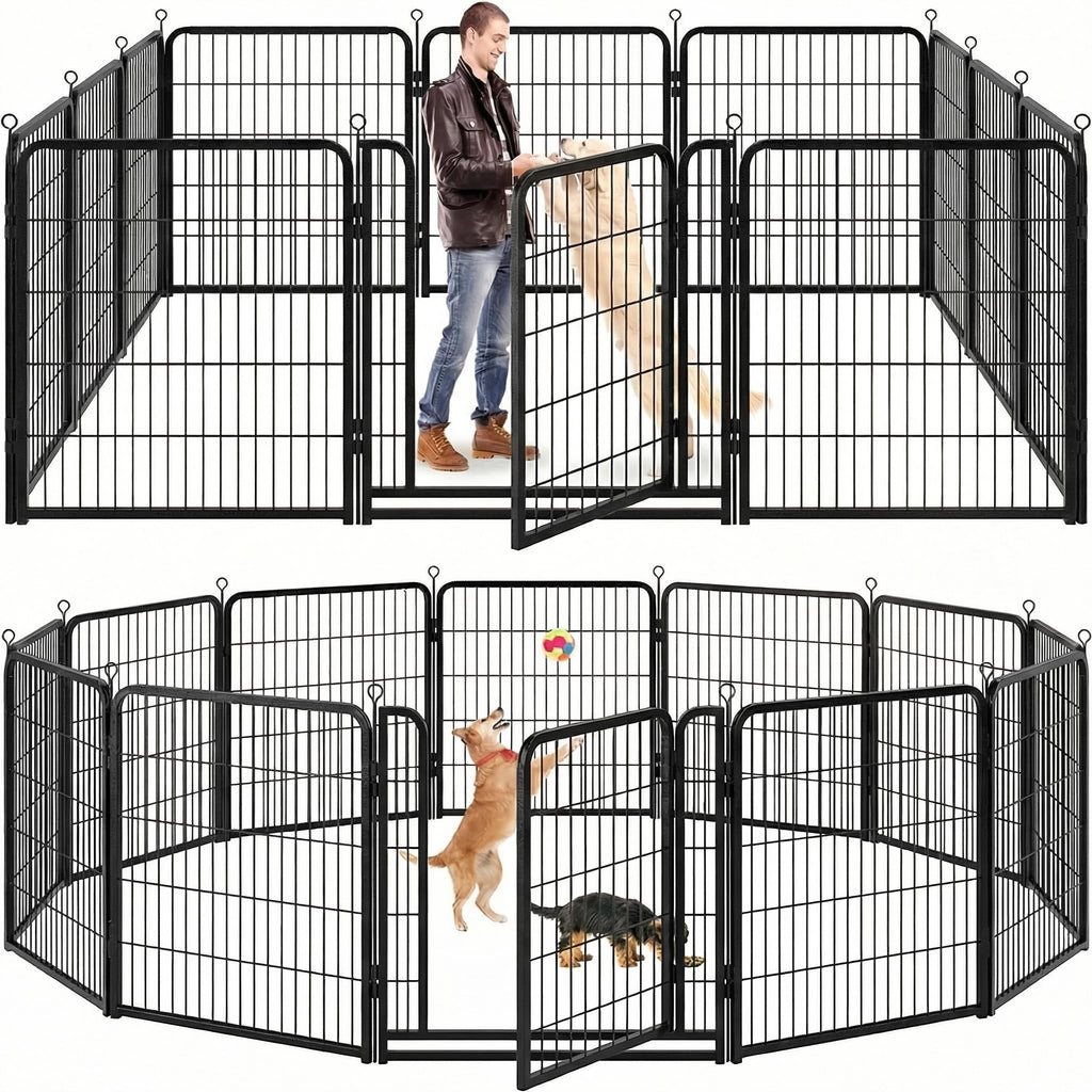 Kfvigoho Dog Playpen Outdoor Extra Wide 12 Panels Heavy Duty Dog Fence 40"