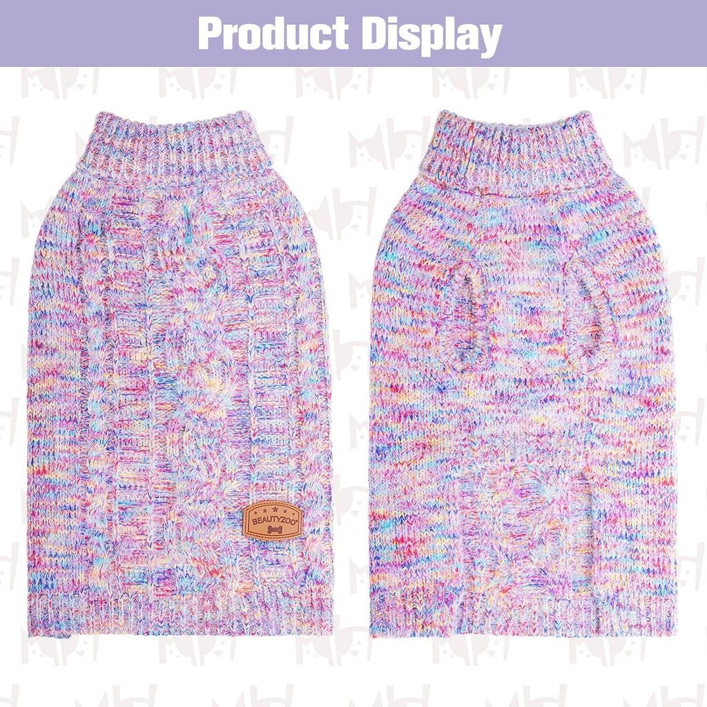 Dog Sweaters for X-Small Dogs, Knit Clothes with Harness Hole