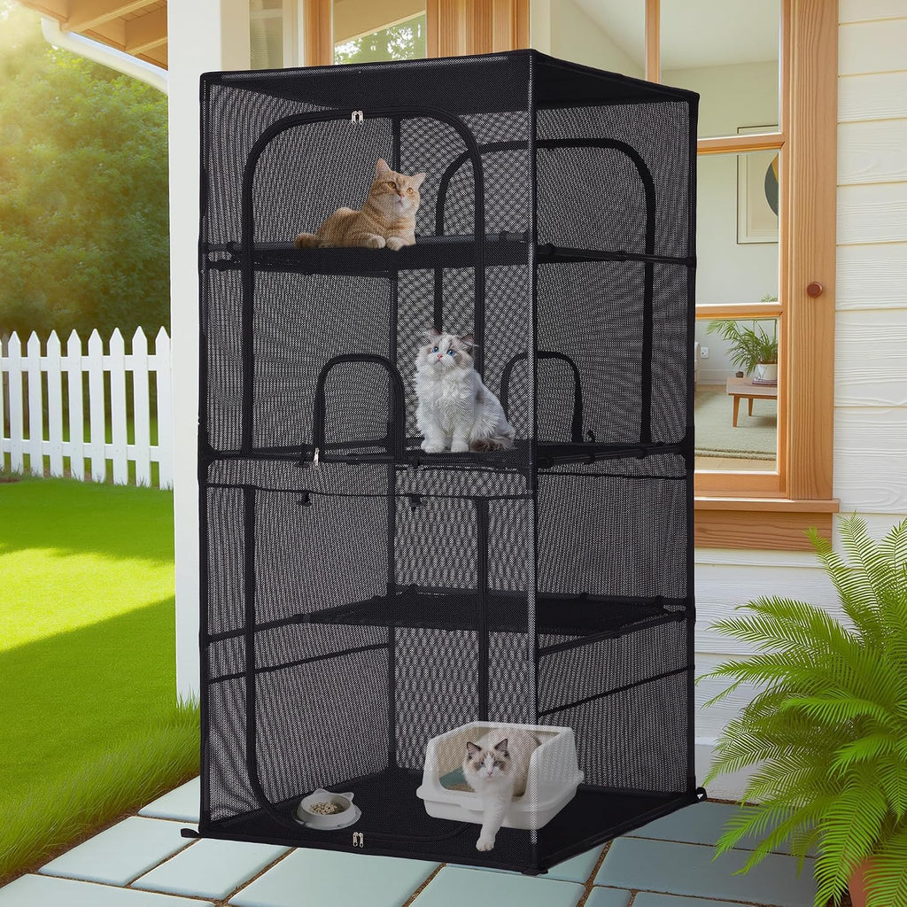Catio Outdoor Cat Enclosure Window 61.4" H Large Cat Cage