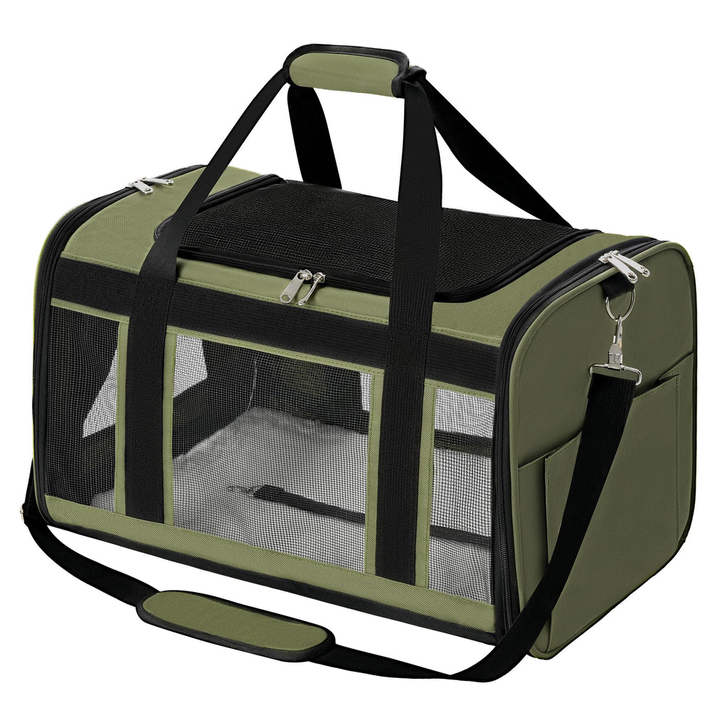 Extra-Large Cat Carrier, Soft-Sided Collapsible Pet Carrier up to 22 lbs