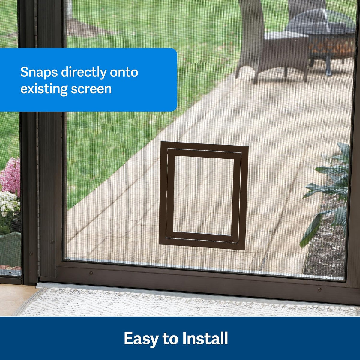 PetSafe Screen Door for Dogs & Cats, Up to 30 lb, Brown, Small