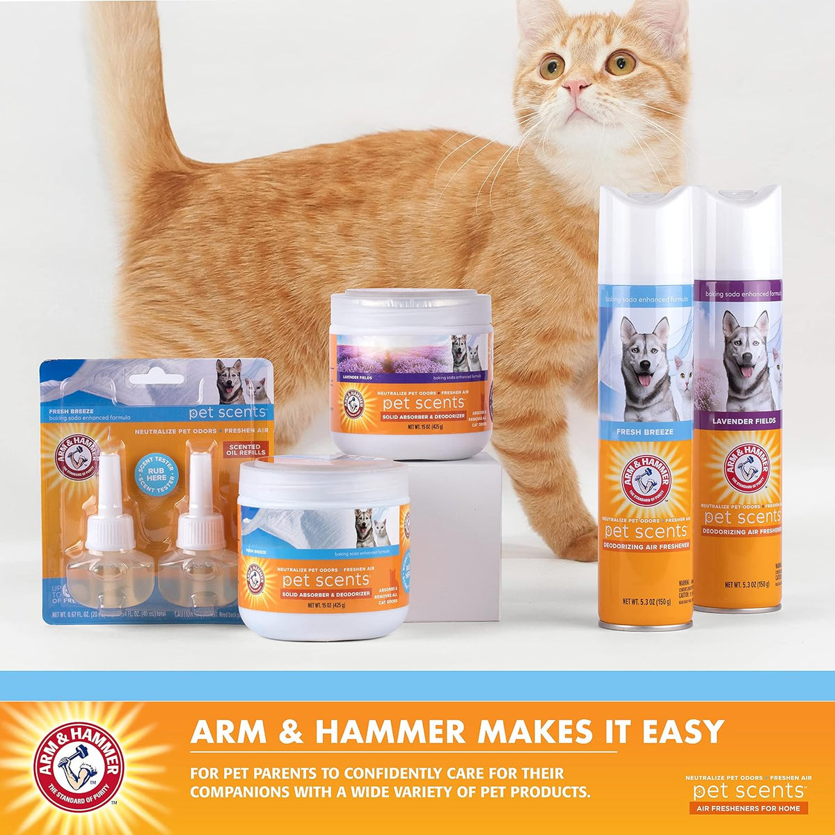 Arm & Hammer Pet Scents, Odor Eliminator Gel, Fresh Breeze, 15 oz