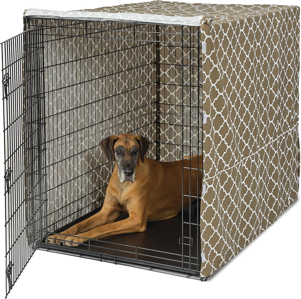 MidWest Homes for Pets Medium Dog Crate Cover, Black Polyester Privacy Kennel Cover Fits Most 30-inch Crates, Machine Wa
