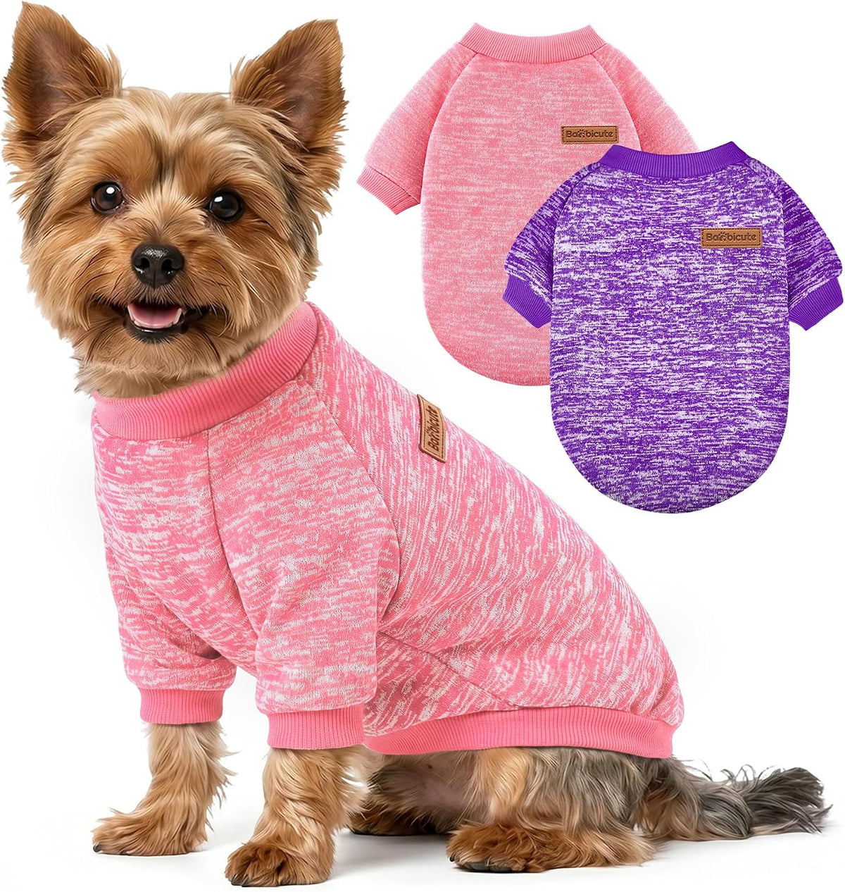 3 Pack Dog Sweaters for Small Dogs Girl Boy Winter Fleece Clothes Warm Soft Dog Sweatshirt Outfit for Dogs Cats Pet Appa