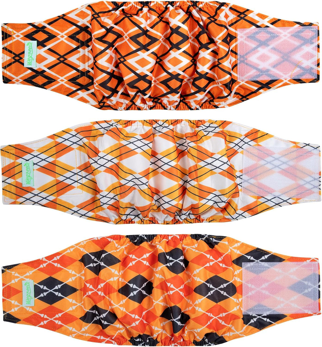 Wegreeco Washable Male Dog Belly Band - Pack of 3 - Washable Male Dog Belly Wrap, Small Doggie Dog Diapers Male for Dogg