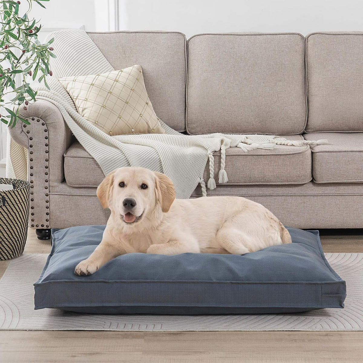 Dog Bed Covers Replacement, 36Lx27Wx3H Inch, Cover Only, Blue-Gray