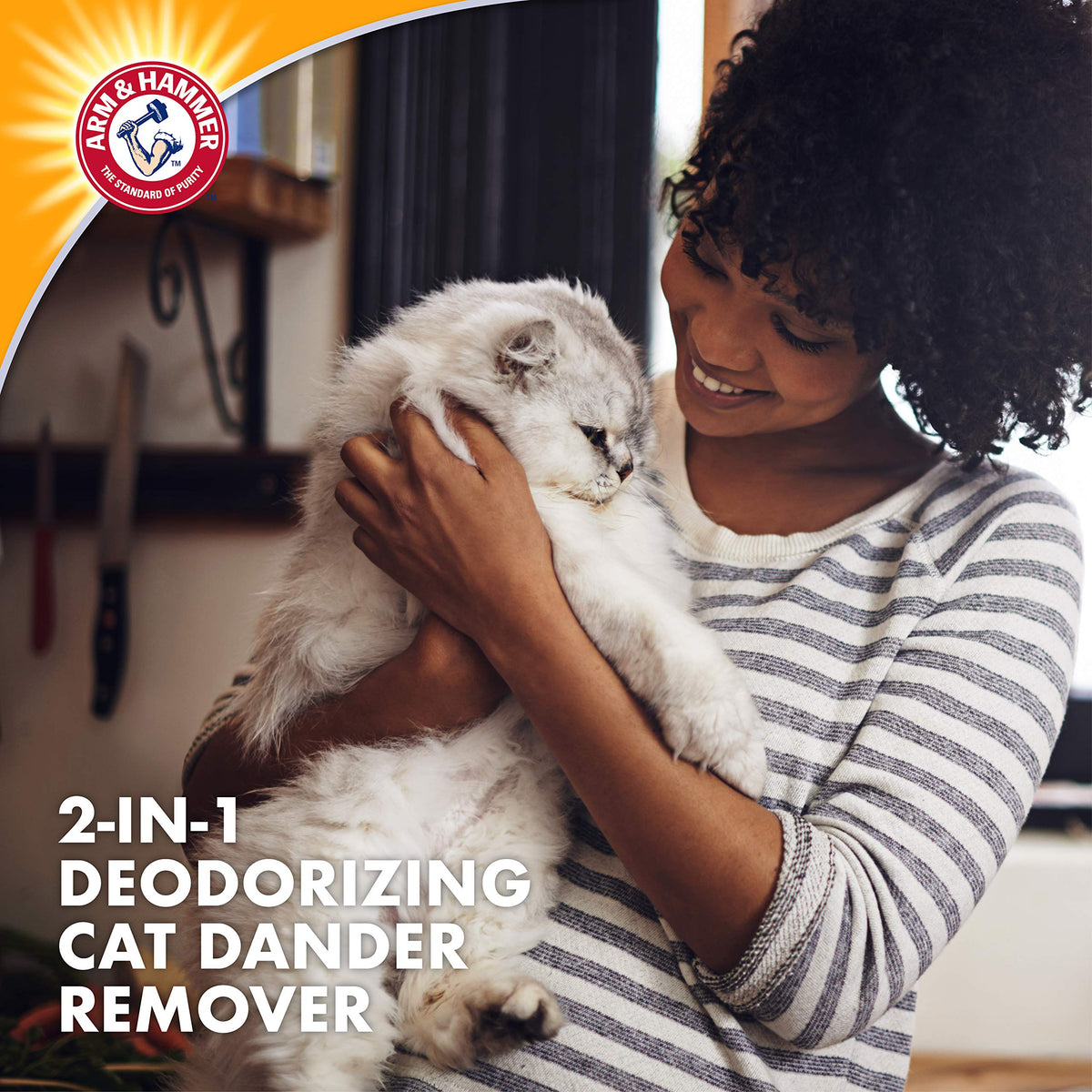 Arm & Hammer Cat Shampoo, 2-in-1 Deodorizing, Dander Reducing, 20 Fl Oz