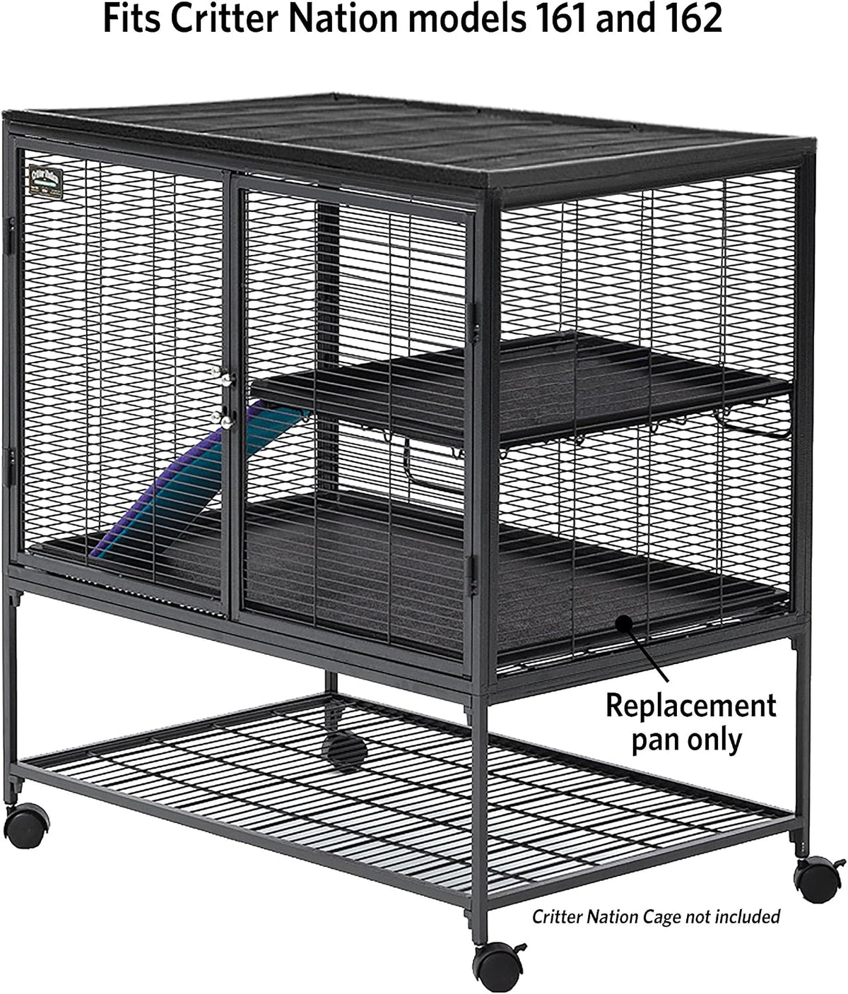 MidWest Homes for Pets 142PAN Replacement Pan for Midwest Cat Cage, 34.5 x 22.5 x 1.125