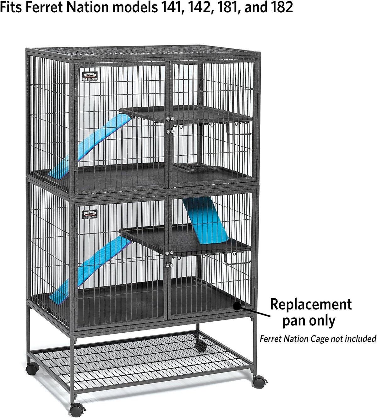 MidWest Homes for Pets 142PAN Replacement Pan for Midwest Cat Cage, 34.5 x 22.5 x 1.125