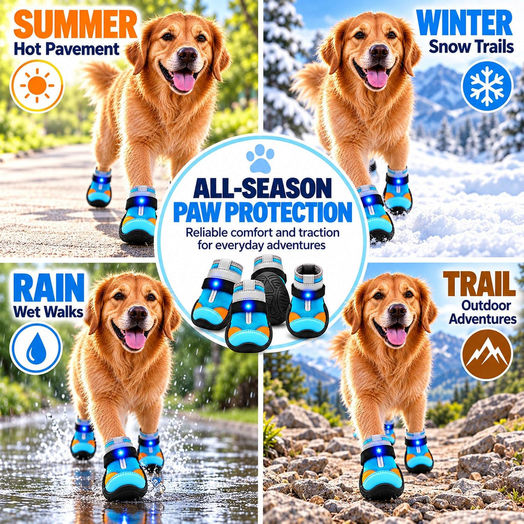 Light Up Dog Shoes, Glow Paws for Dogs, LED Dog shoes with Lights (7)