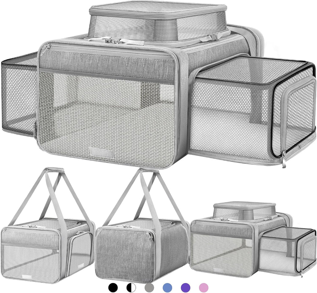 Top and 2 Sides Expandable Cat Carrier 18x13.5x9.5 TSA Airline Approved