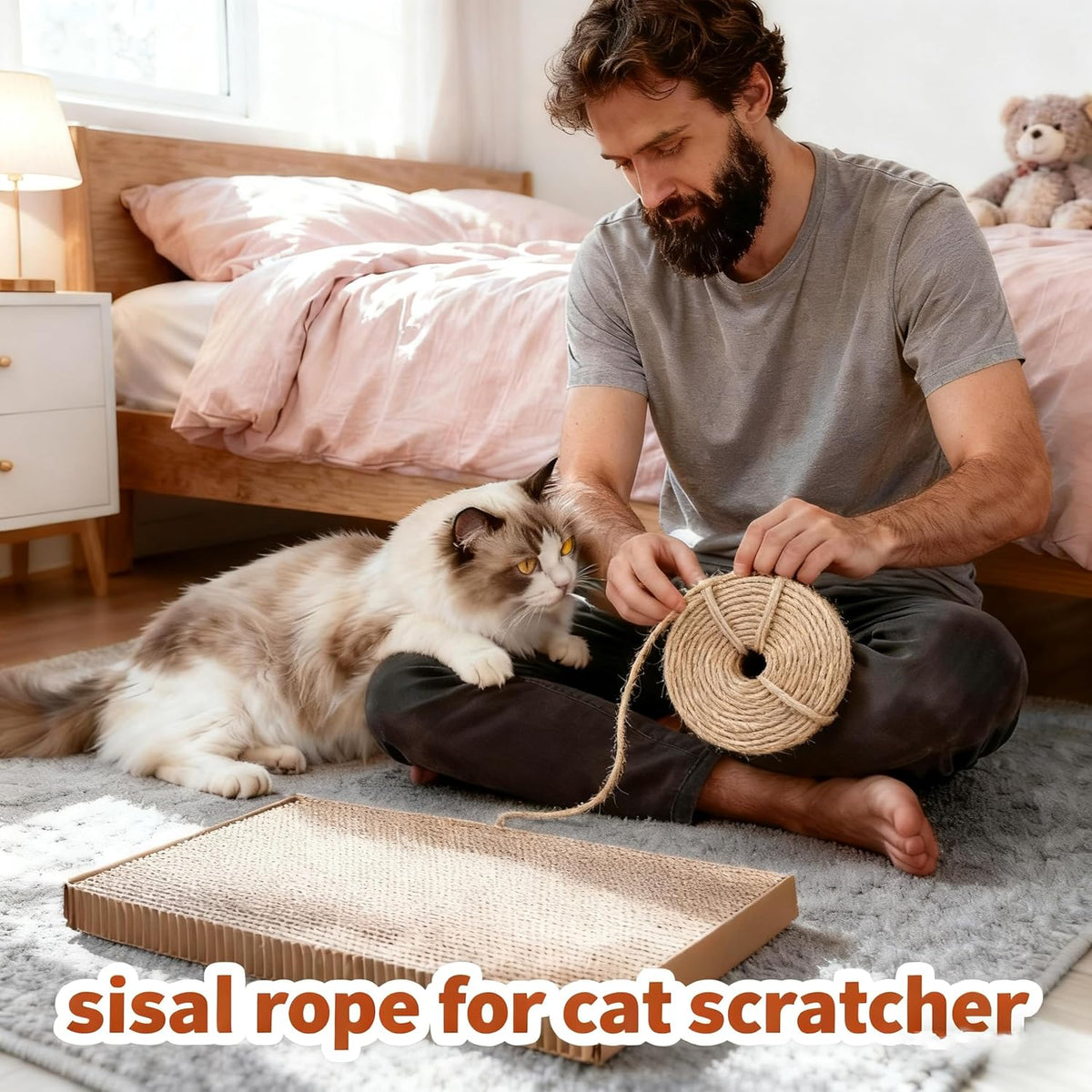 164 Feet Sisal Rope for Cat Tree & Scratching Post Replacement