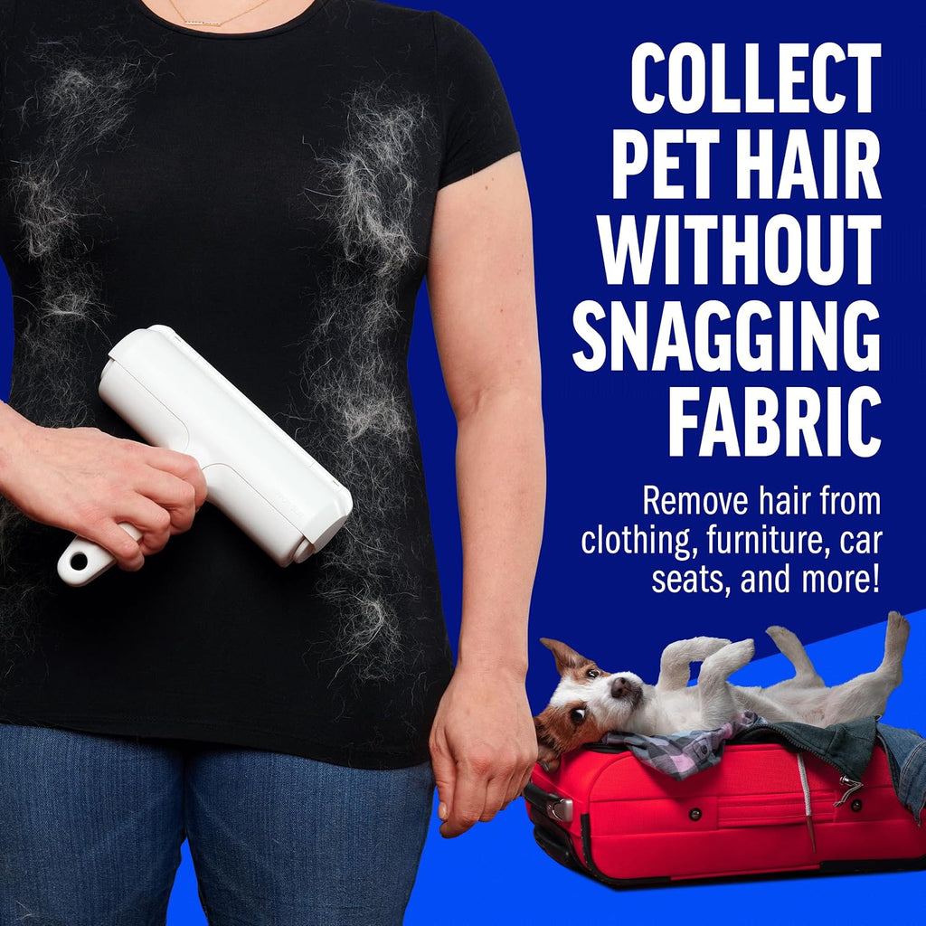 ChomChom Roller Pet Hair Remover – Original Size Reusable Lint Roller for Cat & Dog Hair on Furniture, Couch, Carpet, Ca
