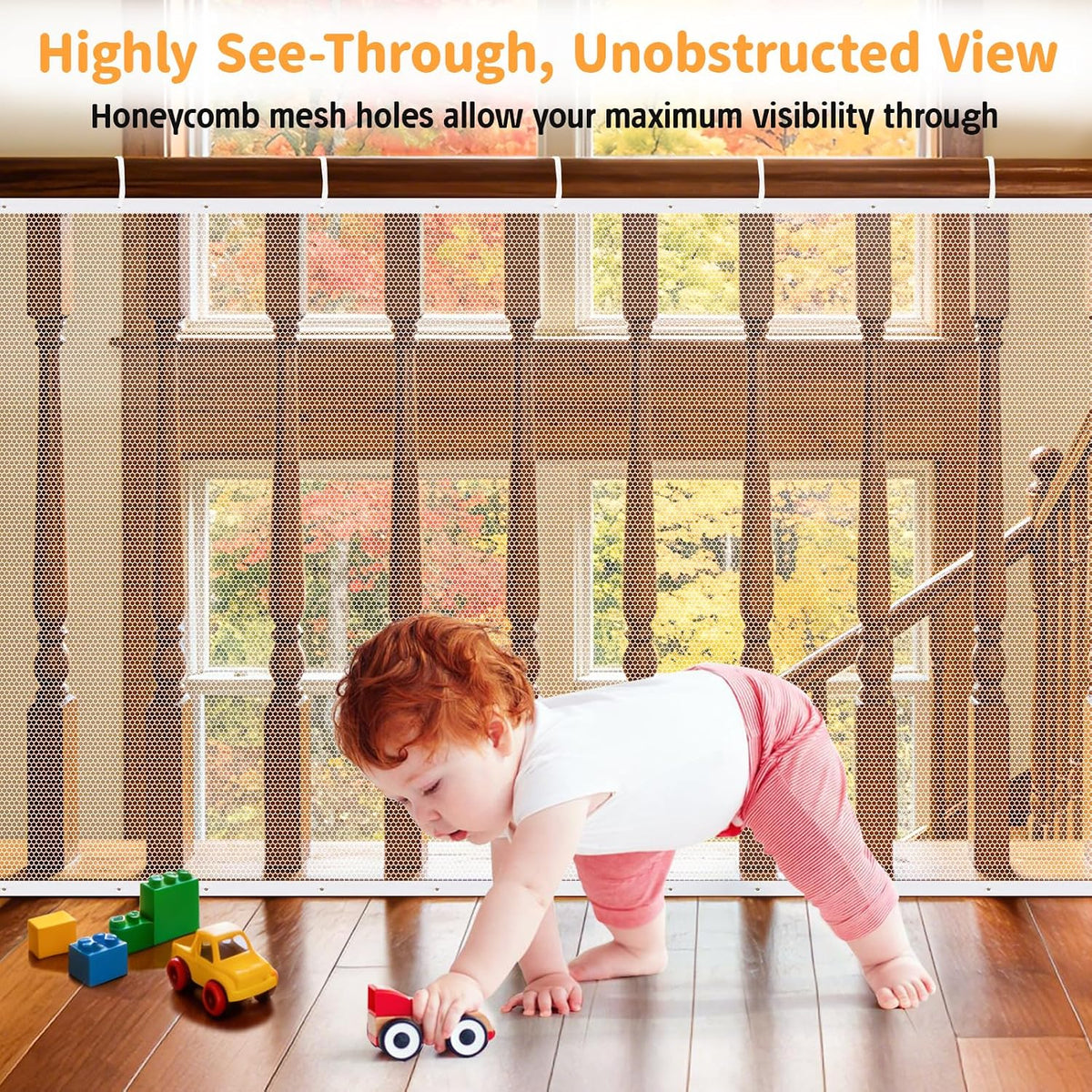 Banister Guard 10ft x 3ft, Baby Netting for Railing