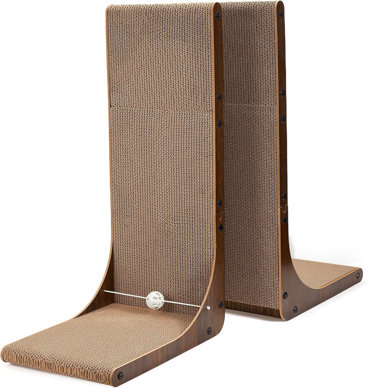 26.8 Inch Cardboard Cat Scratching Post for Indoor Cats 2-Pack