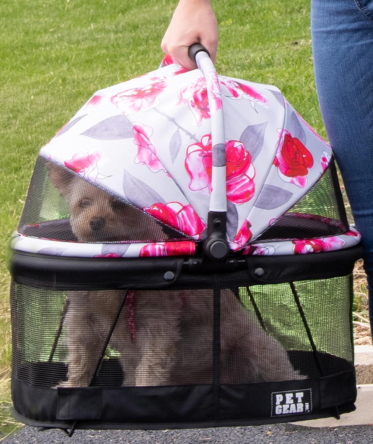 Pet Gear No-Zip View 360 Pet Carrier & Car Seat, Lava, 20"