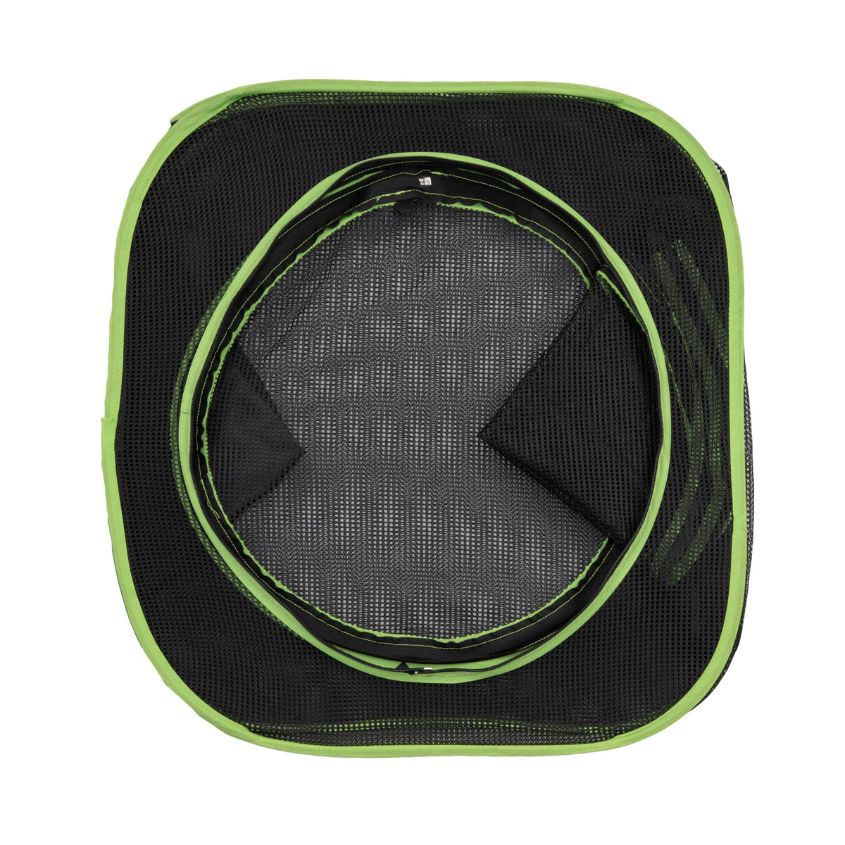 Kitty City Large Outdoor Cat Play Cube, Mesh Pop-Up Cat Enclosure for Indoor & Outdoor Use, Expandable Modular Cat Playpen with Zippered Access - Green