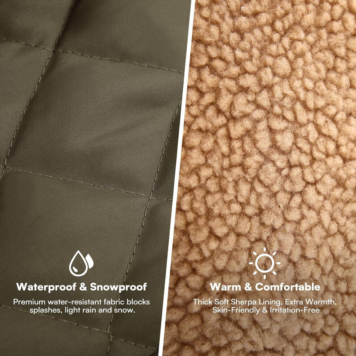 Warm Puffer Dog Coat Thick Plush Quilting Medium Winter Jacket