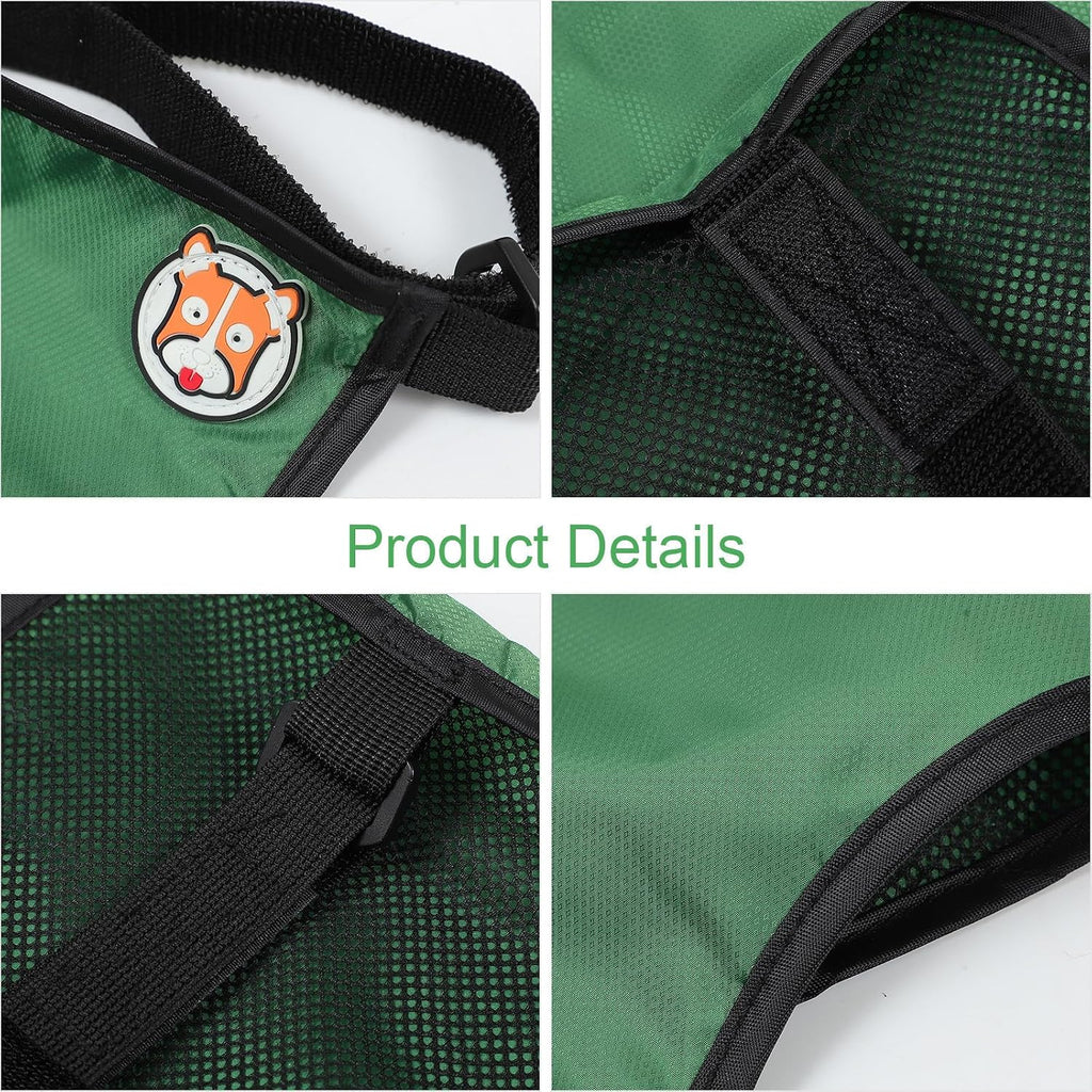 PET Dog Belly Protector Waterproof Chest Apron Adjustable Green
