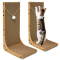 Markarbarka 23.6 IN L-Shaped Cardboard Cat Scratcher, 2-Pack for Indoor Cat