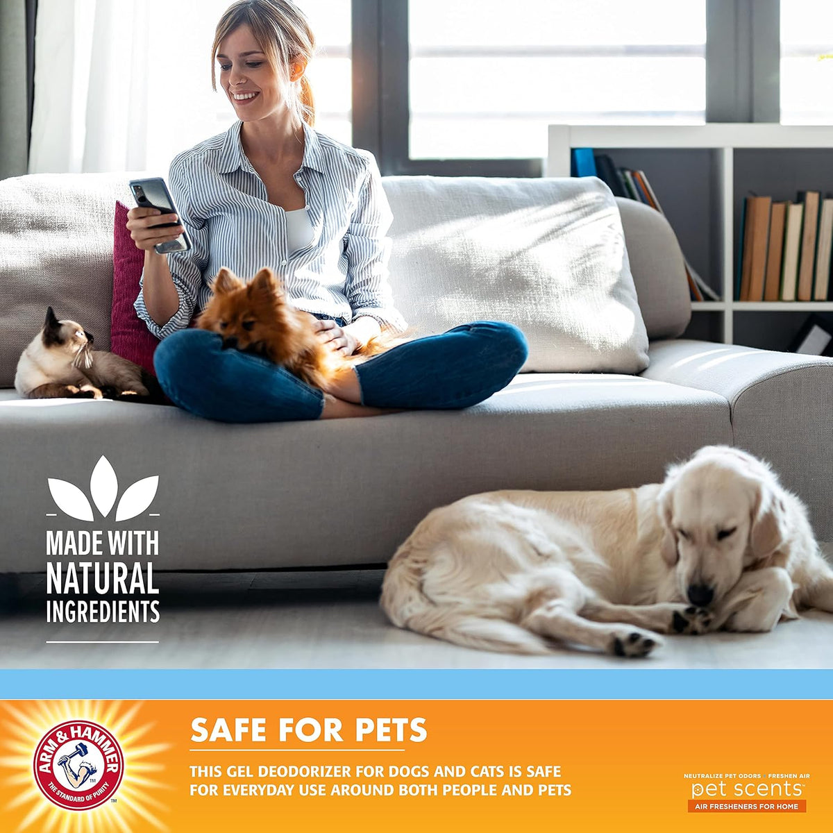Arm & Hammer Pet Scents, Odor Eliminator Gel, Fresh Breeze, 15 oz