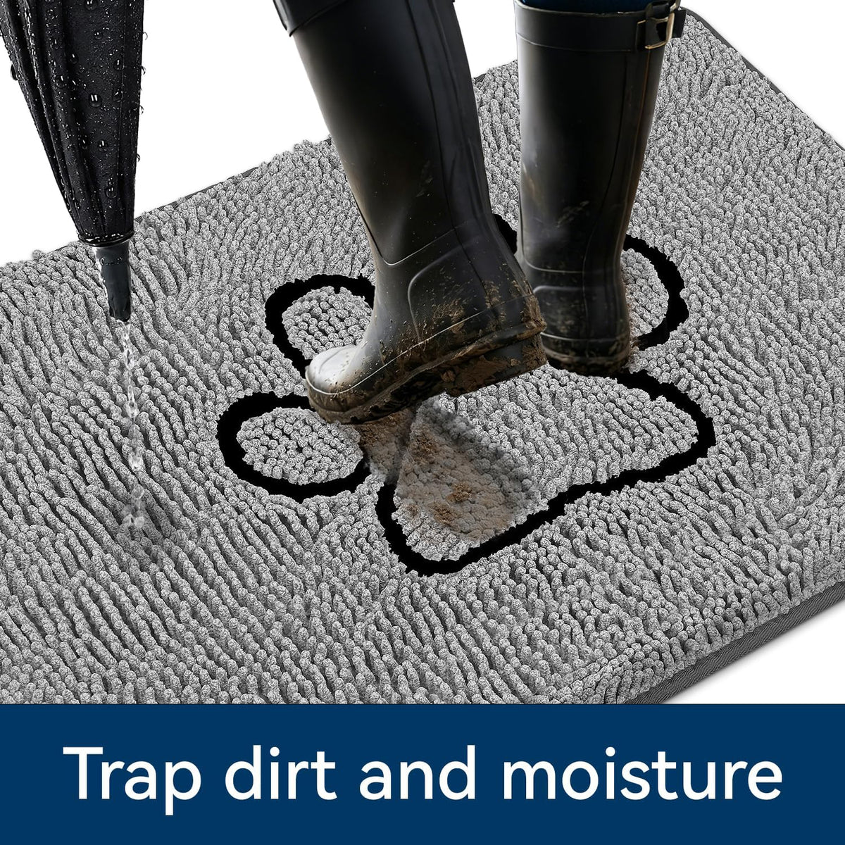 Super Absorbent Dog Door Mat, 30"*20" Anti Slip Mat for Muddy Paws
