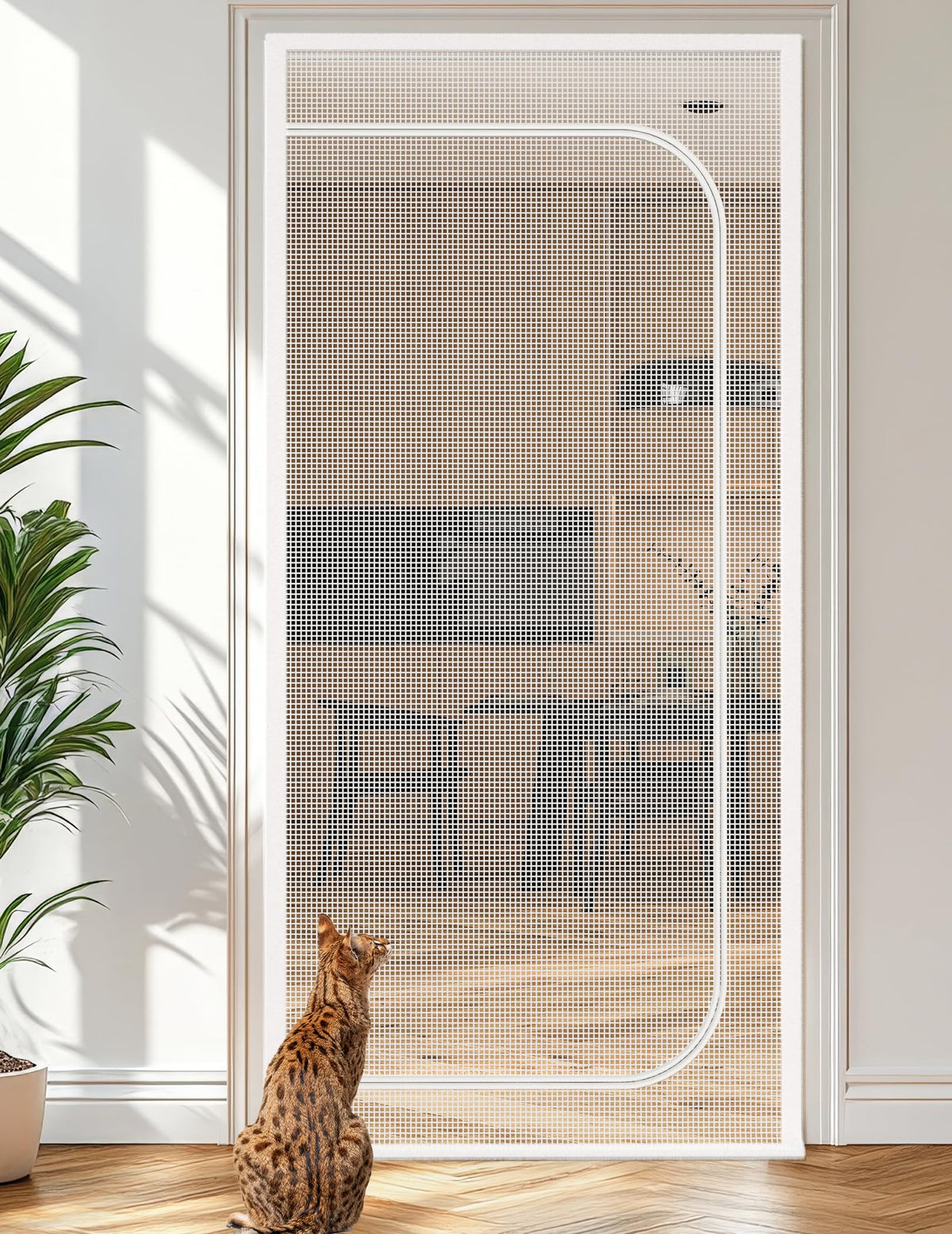 BFNN Cat Proof Screen Door, Extra Tall Mesh Gate, Fit 32'' x 80'' Door, D