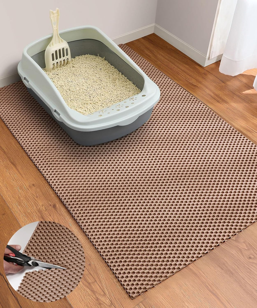 Cat Litter Mat - Cut to Fit Any Place, 35"x23" Litter Trapping Mat