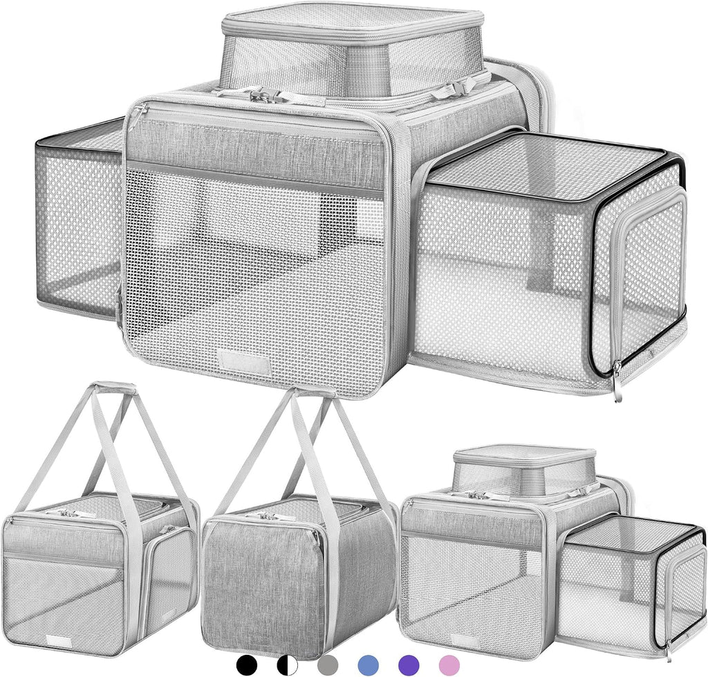 Top and 2 Sides Expandable Cat Carrier 18x13.5x9.5 TSA Airline Approved