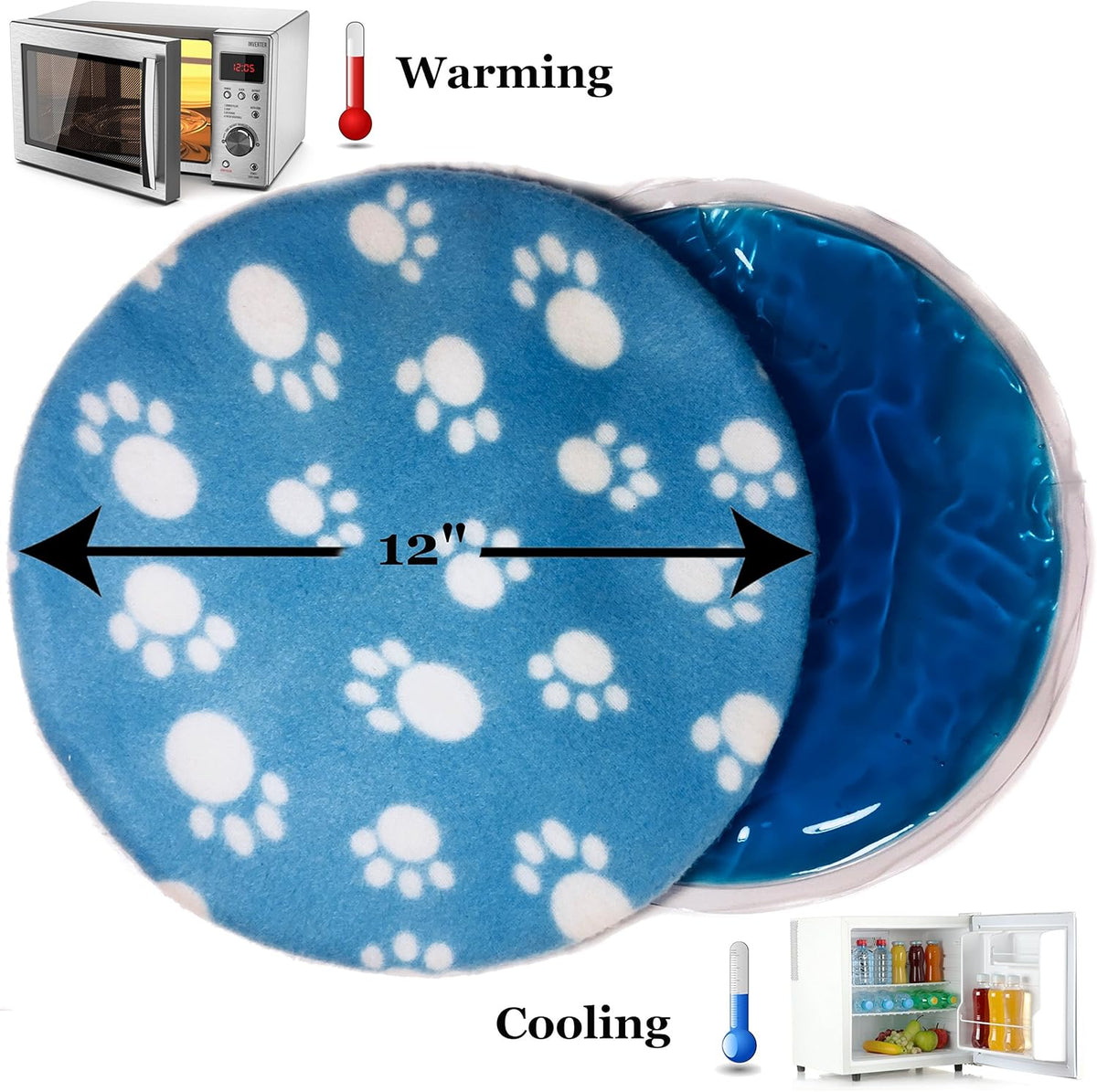 Dog Cooling Mat & Heating Pad Combo, Washable Gel Pet Pad